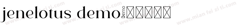 jenelotus demo字体转换